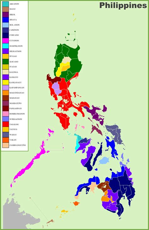 Ethnicity map of Philippines .